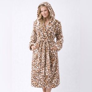 Leopard dressing gown